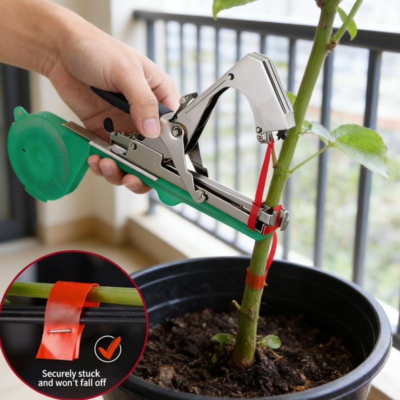 Gardening Tools Gift Set - 園芸植物の枝結束機、野菜用テープ、家庭菜園の苗や蔓の結束ツールキット