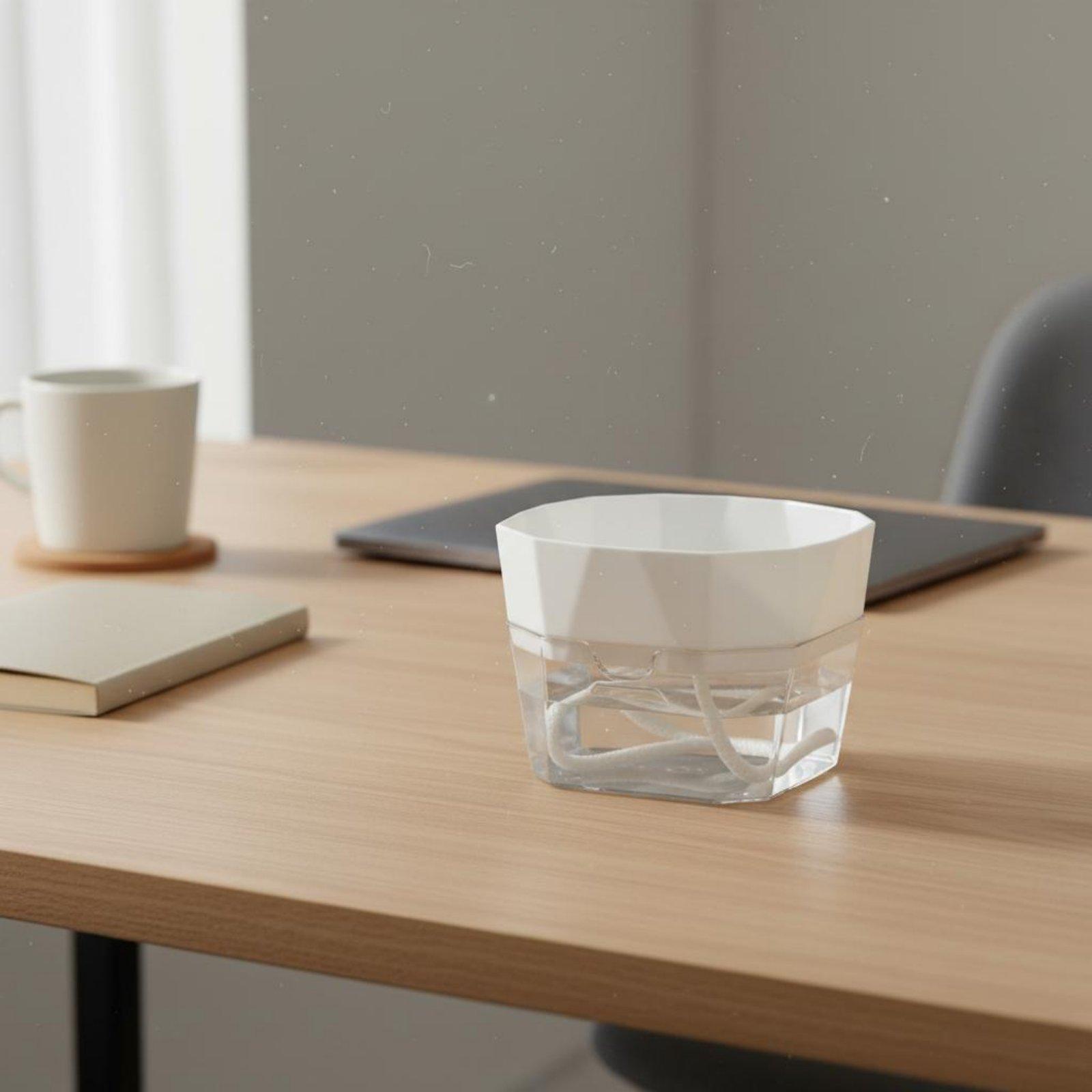 Self-Watering Planter - 水耕栽培用花瓶 二層式自動給水プランター 透明PET製植木鉢 室内ガーデン用品 装飾用