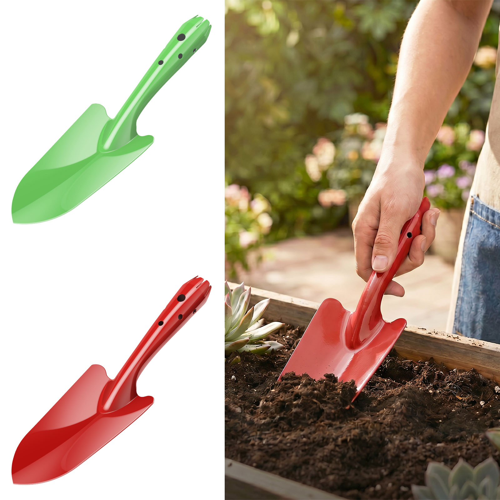 Gardening Tools Spade - ガーデントロウェル 錆びにくい金属製ガーデンハンドシャベル 小型園芸工具 植栽・掘削・多肉植物ケア用 ガーデントロウェル