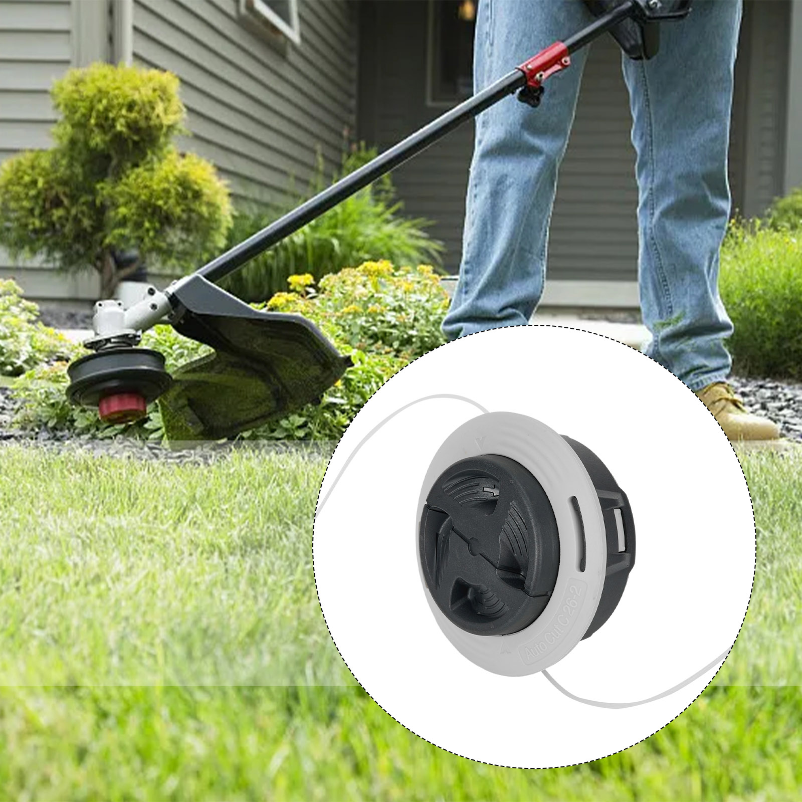 Gardening Tools Good Quality - 良質で便利な高品質 S-timmer ヘッドストリングトリマーパーツ 1pc ブラック交換用ストリングトリマーアクセサリー