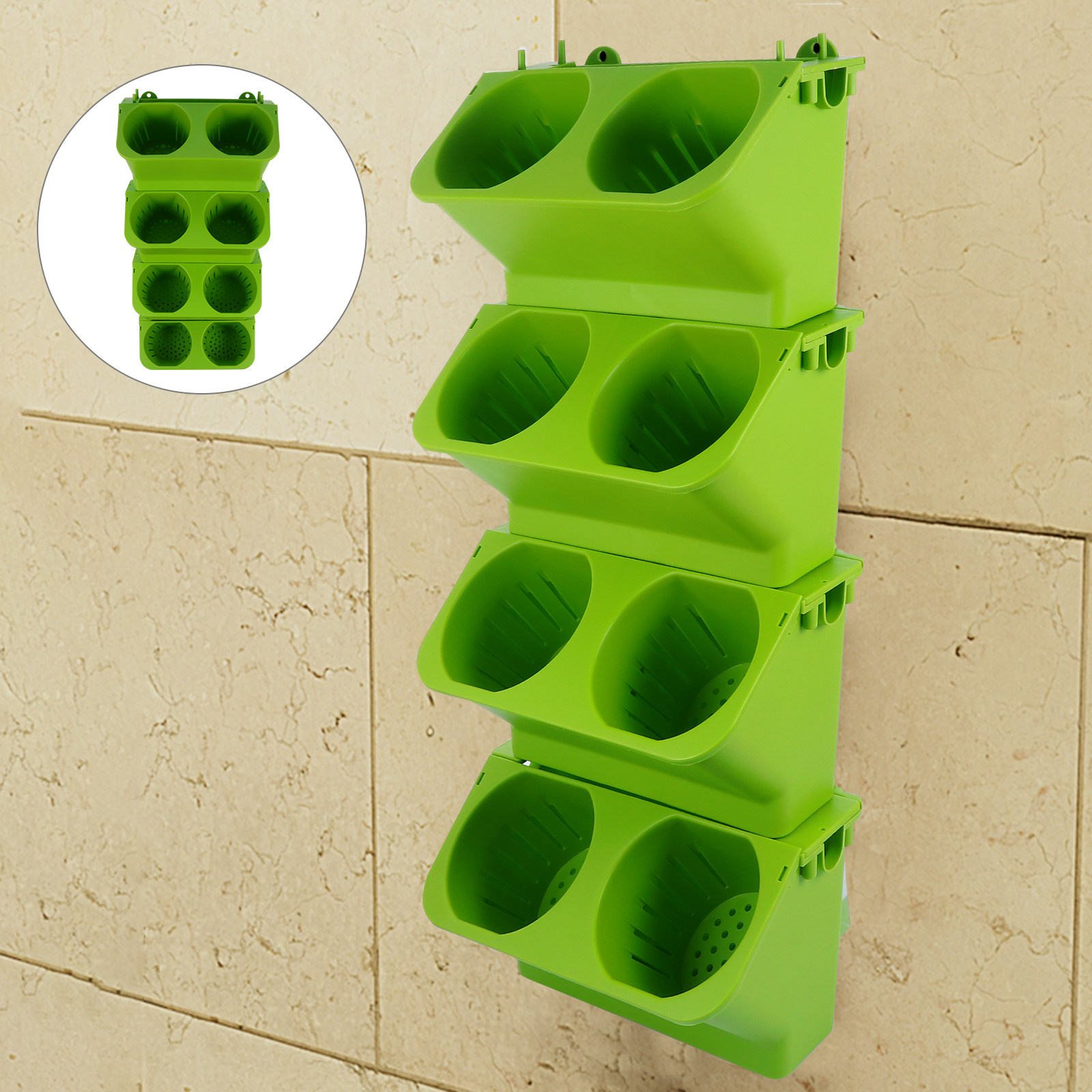 4個セット 垂直型グリーンウォールプランター 自動給水式 吊 - Self-Watering Planter のレビューと価格