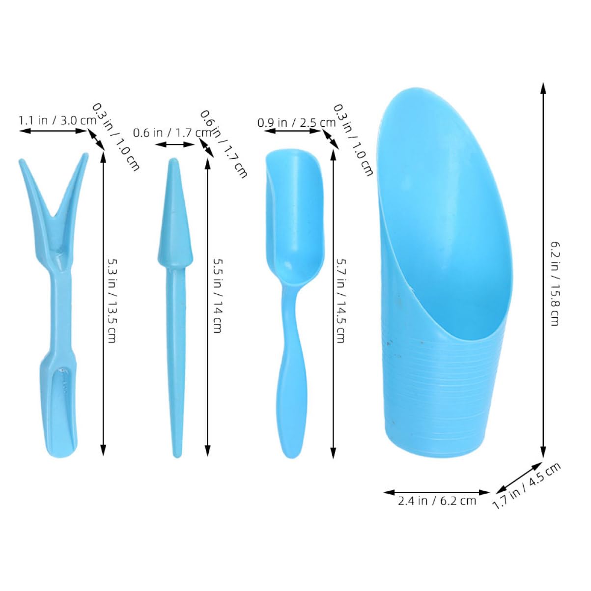 4 ピース/セット、プラスチック耐久性のあるバケツシャベル鉢 - Gardening Tools Spade のレビューと価格