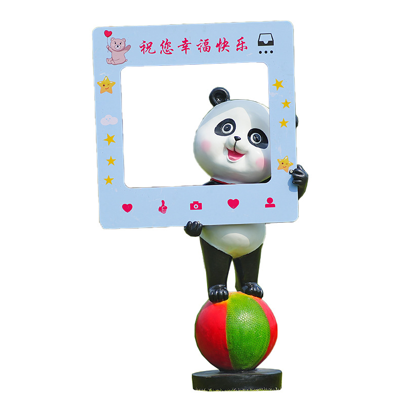 漫画パンダの置物、グラスファイバー彫刻、屋外庭園、景観公園、 - Gardening Tools Cartoon のレビューと価格