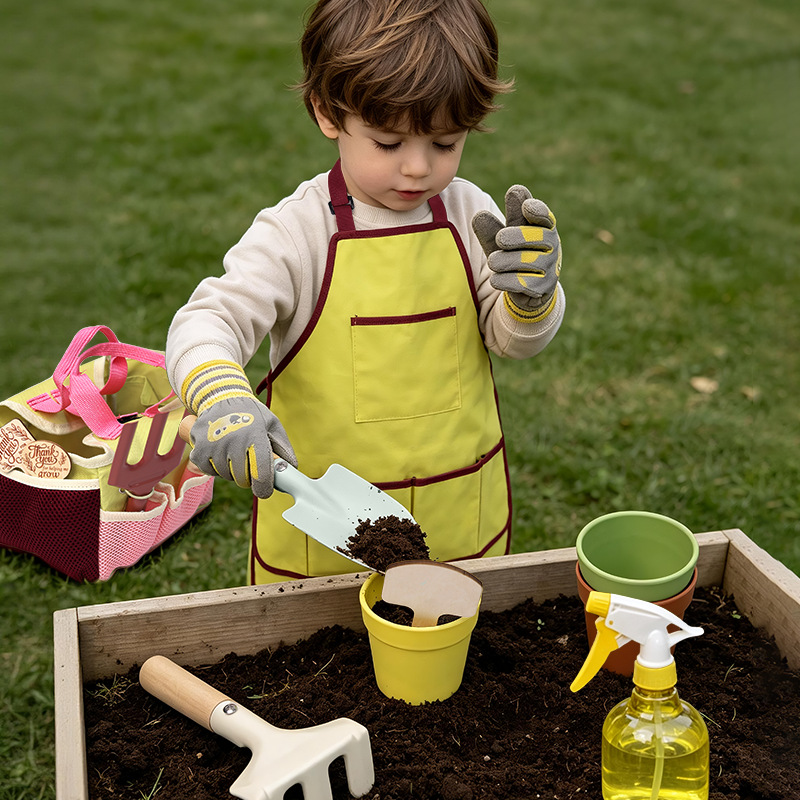 キッズガーデンツールセットごっこ遊び屋外シャベル熊手鍬水まき - Gardening Tools Gift Set のレビューと価格