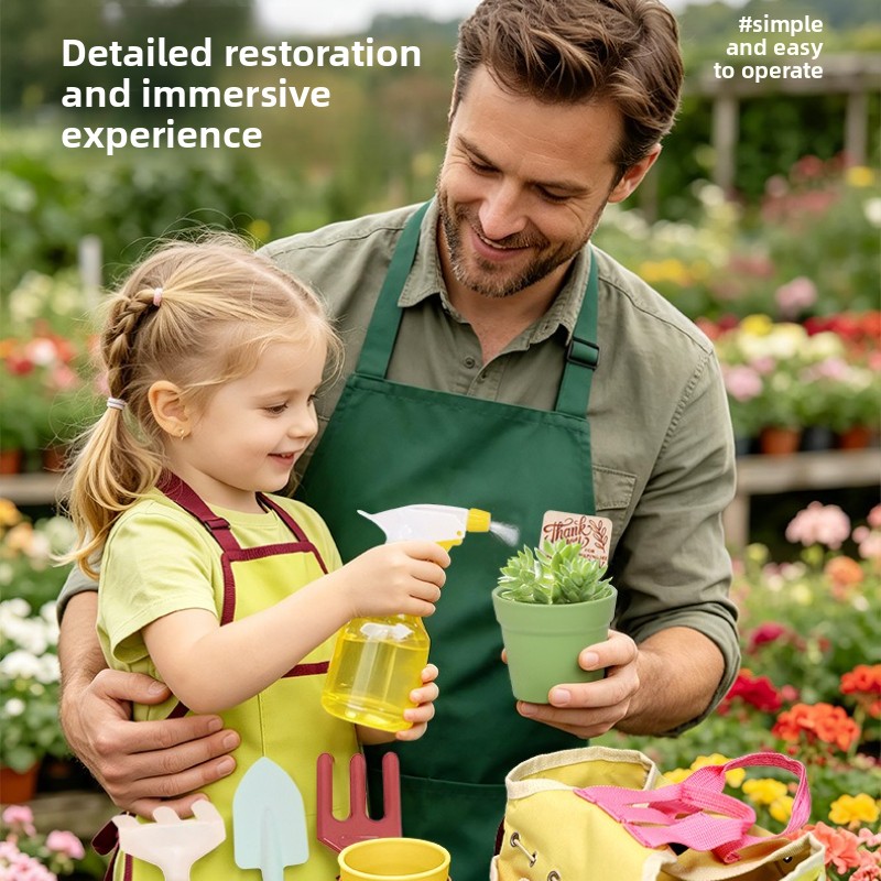 キッズガーデンツールセットごっこ遊び屋外シャベル熊手鍬水まき - Gardening Tools Gift Set のレビューと価格