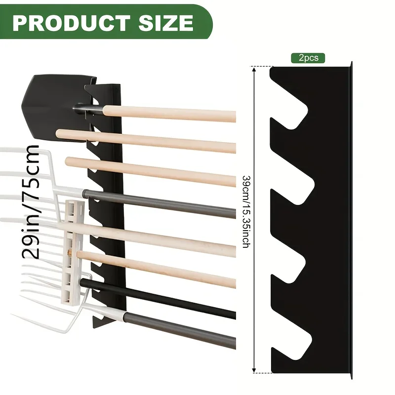 頑丈な金属製ガーデンツールホルダー、シャベルと熊手の収納付き - Gardening Tools Spade のレビューと価格
