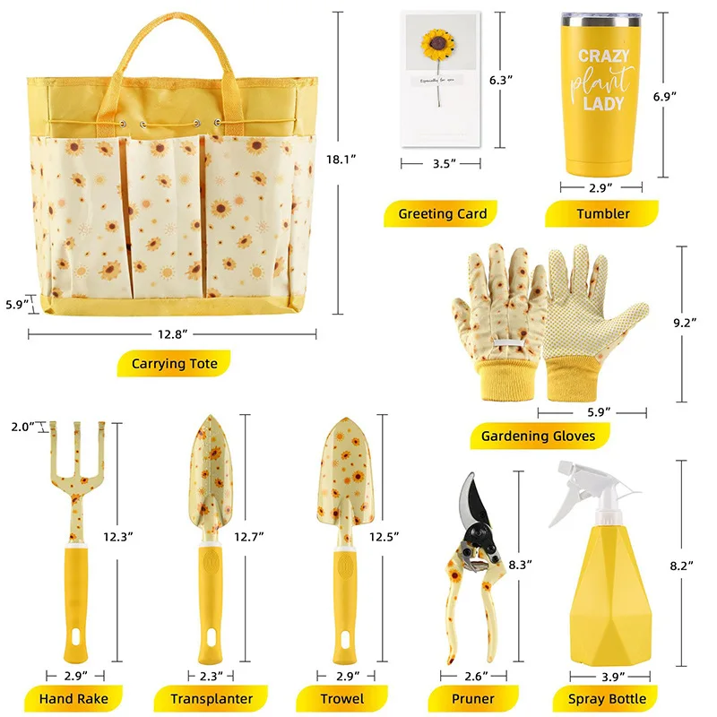 耐久性のあるガーデンツールセット レディース向けキュートな園 - Gardening Tools Gift Set のレビューと価格
