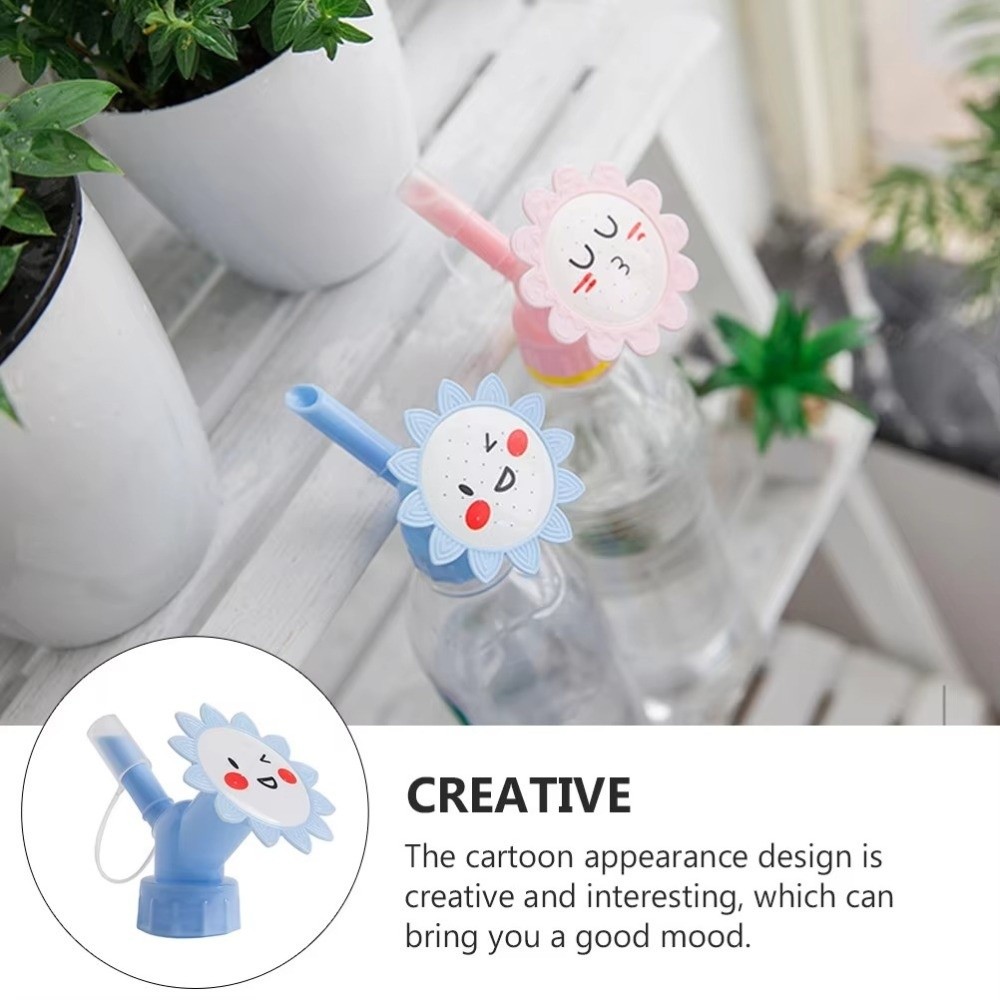 創造的な庭用散水ノズル、漫画風簡単ツール、ボトル付き散水ノズ - Gardening Tools Cartoon のレビューと価格