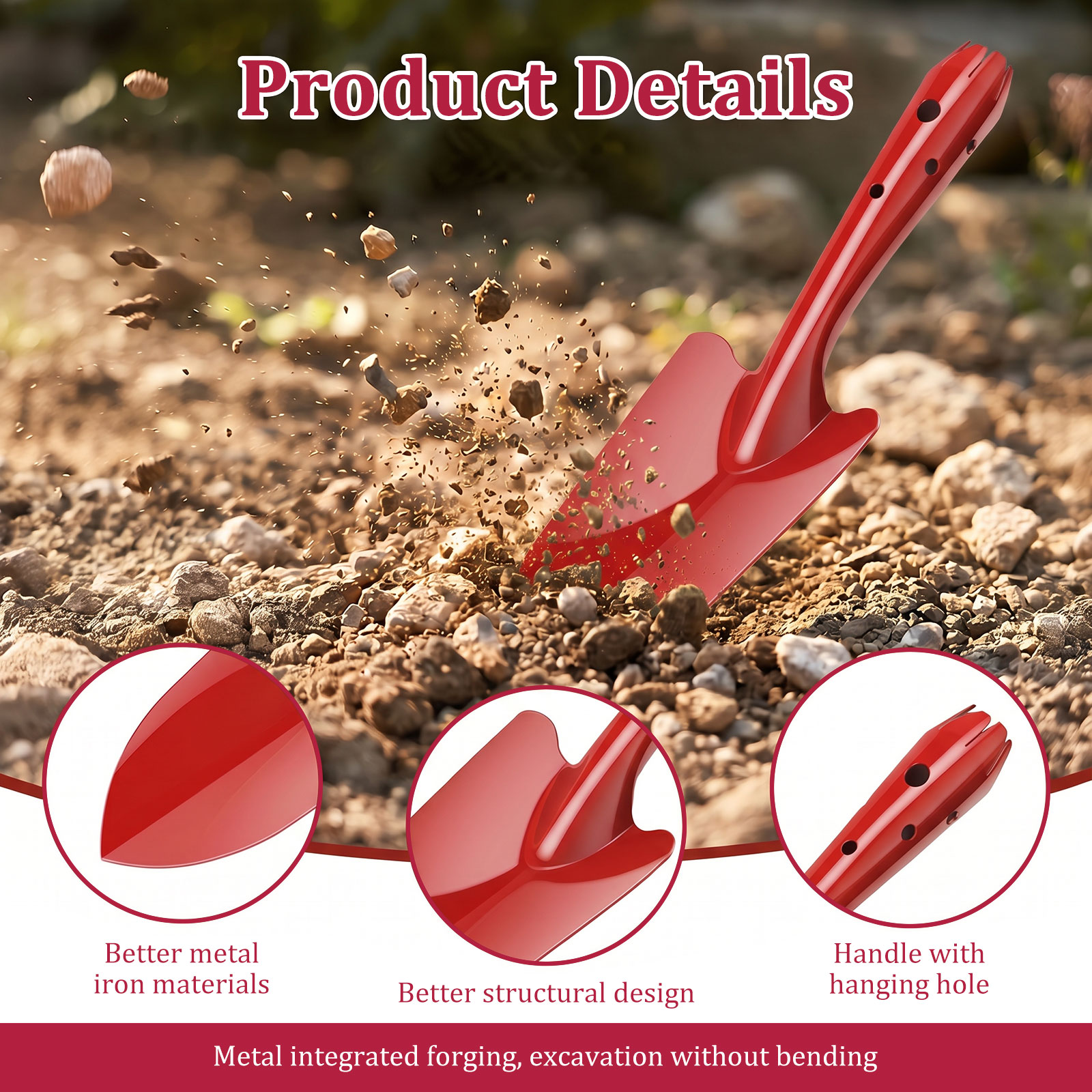 ガーデントロウェル 錆びにくい金属製ガーデンハンドシャベル  - Gardening Tools Spade のレビューと価格