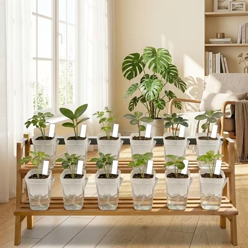16/32個入り自動給水プランター – 水位計付き透明水耕栽 - Self-Watering Planter のレビューと価格
