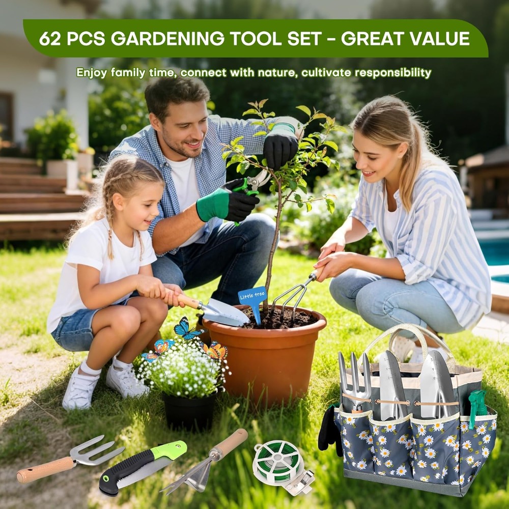 ステンレス製シャベル、マット、剪定ばさみ、耐久性のあるバッグ - Gardening Tools Gift Set のレビューと価格
