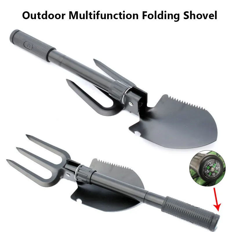 ポータブル多機能折りたたみショベル,ステンレス鋼,サバイバル - Gardening Tools Spade のレビューと価格