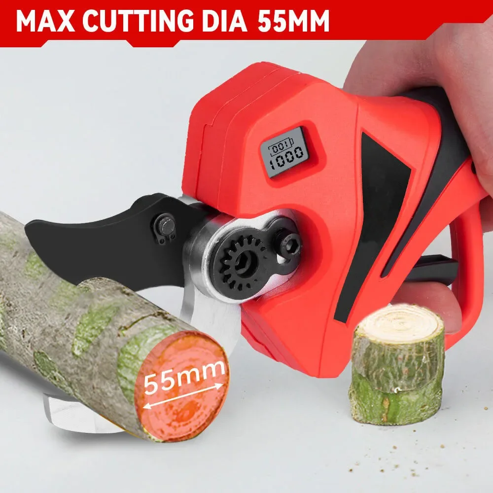 55 ミリメートルブラシレス電気はさみコードレス剪定鋏ツリー - Gardening Tools Battery Powered のレビューと価格